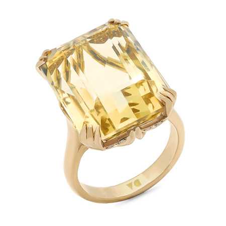 Citrine Solitaire Dress Ring