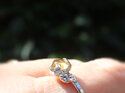 Citrine yellow november birthstone sterling silver reef ring lily griffin nz