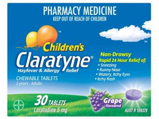 Claratyne Chewable Tablets - Grape