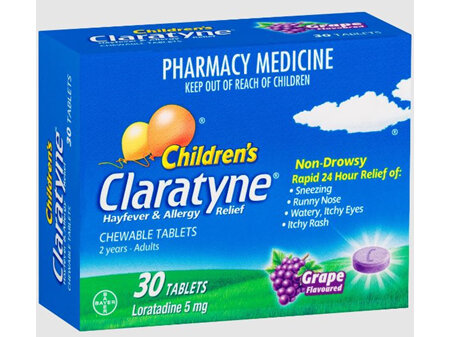 Claratyne Child Chew Tabs Grape 30s