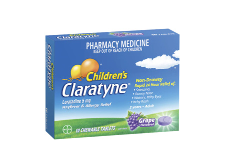 CLARATYNE Childrens Chewable Tablets Grape Flavour 30 Pack