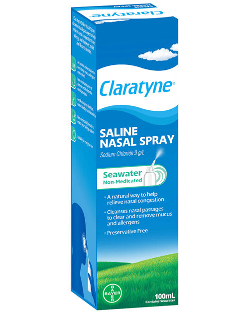 Claratyne Saline Isotonic Spray 100Ml