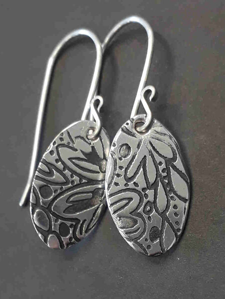 CLARE- Textured Sterling Silver Earrings