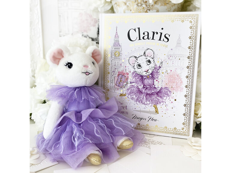 Claris the Chicest Mouse in Paris Plush 30cm - Oh La La Lilac