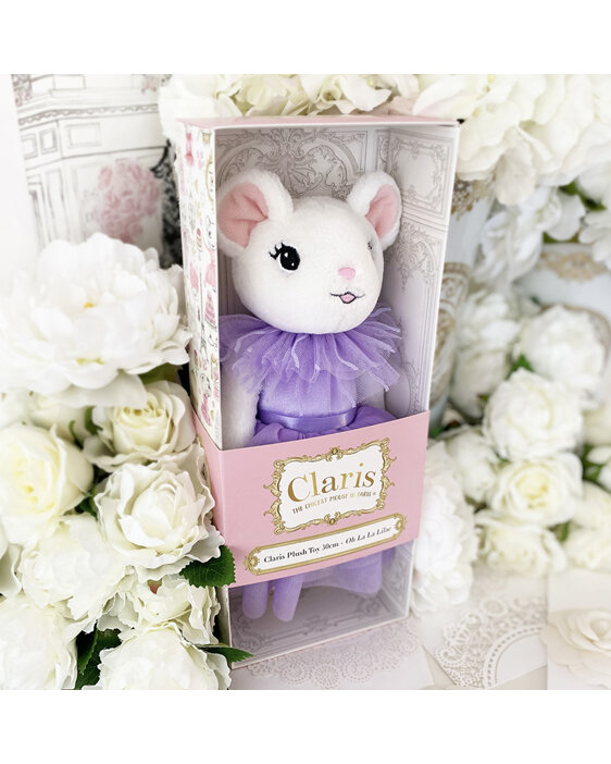 Claris the Chicest Mouse in Paris Plush 30cm - Oh La La Lilac