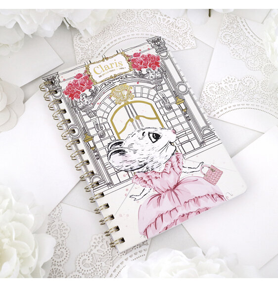 Claris the Mouse A5 Spiral Notebook
