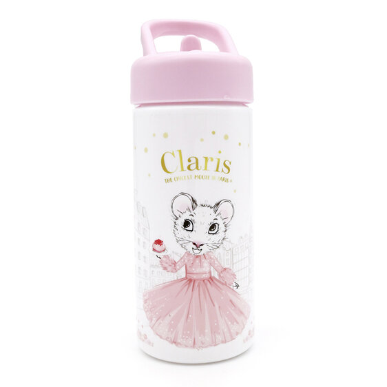 Claris the Mouse Drink Bottle with Straw
