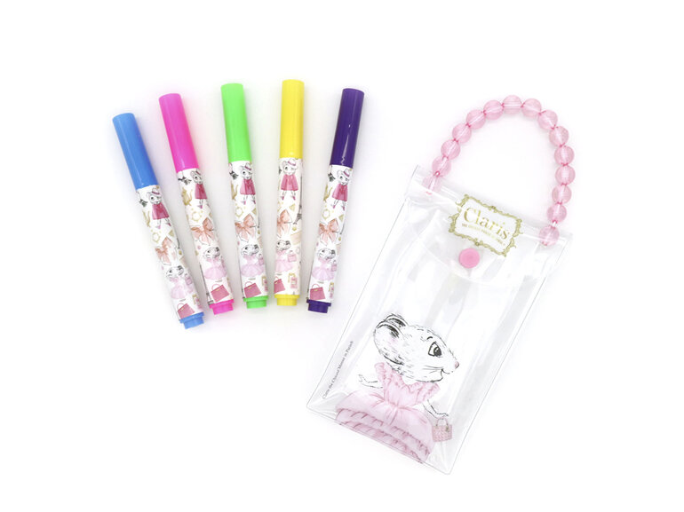 Claris the Mouse Marker Pens Set of 5