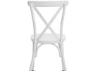 Classic White Cross Back Metal Chair