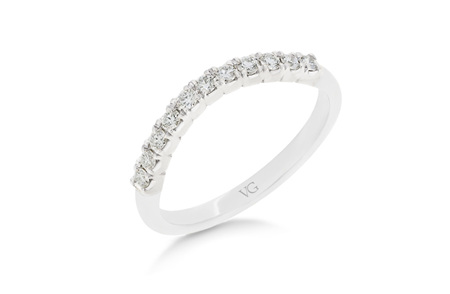 Claw Set Diamond Shaped Wedding Ring