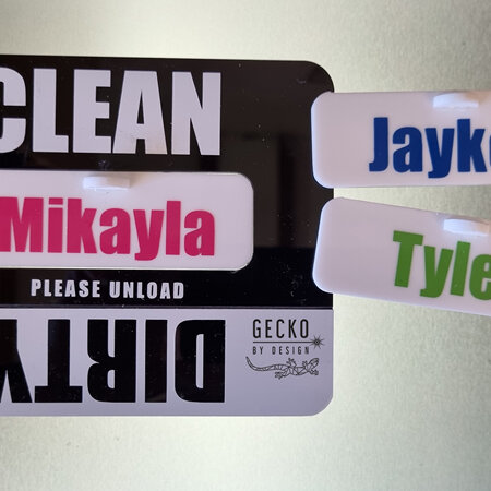 Clean/Dirty Dishwasher Magnet with Names