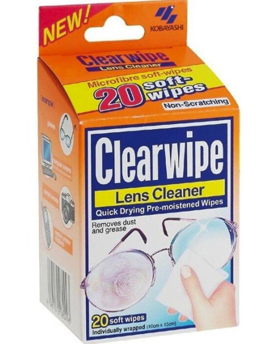 CLEARWIPE  LENS CLEANER WIPES 20PK