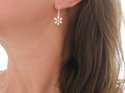 Clematis mini flowers puawananga stars earrings silver gold lilygriffin nz