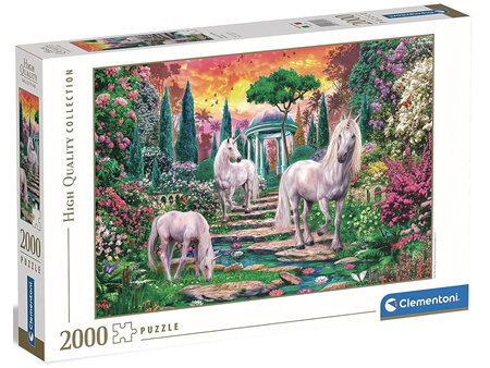 Clementoni 2000 Piece Jigsaw Puzzle  Classical Garden Unicorns