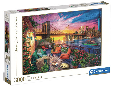 Clementoni 3000 Piece Jigsaw Puzzle  Manhattan Balcony Sunset