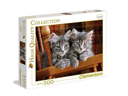 Clementoni 500 Piece Jigsaw Puzzle: Two Grey Kittens
