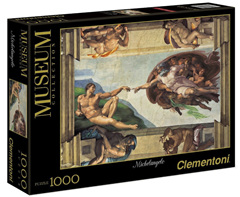 Clementoni Museum Collection Michelangelo - Creation of Man 1000 Piece Jigsaw Puzzle