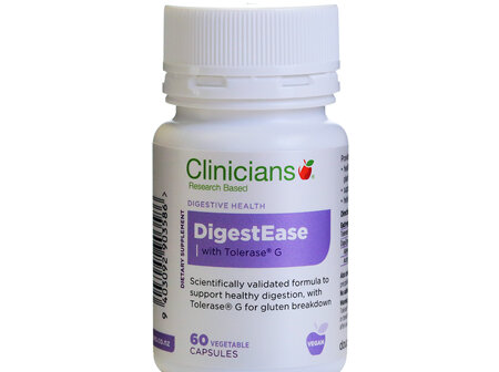 CLINICIANS DIGESTEASE W/TOLERASE CAPS 60