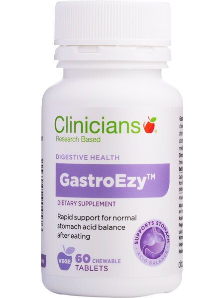 CLINICIANS GASTROEZY CHEWABLE TABLETS 60