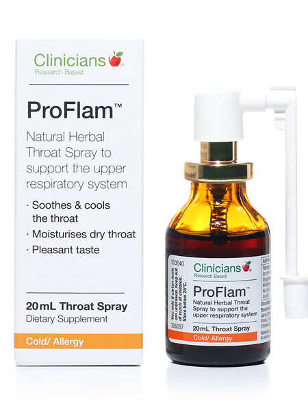 CLINICIANS PROFLAM THROAT SPRAY 20 mL