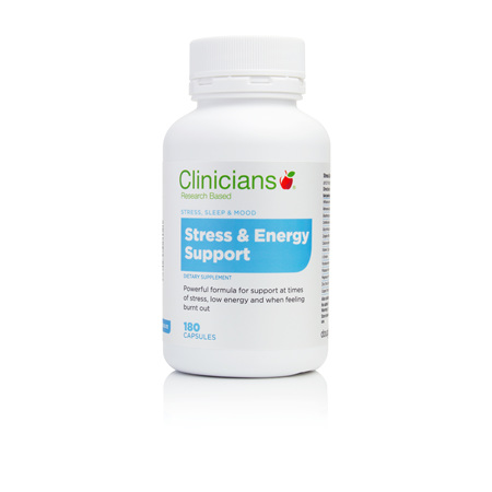 CLINICIANS STRESS & ENERGY SUPP CAPS 180
