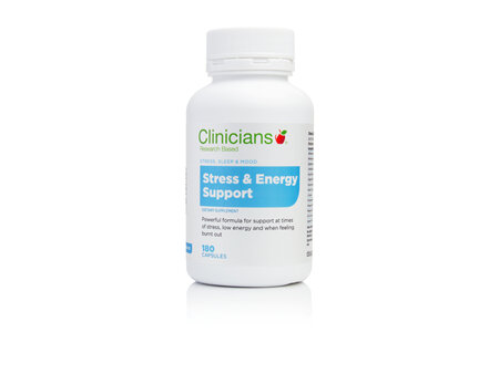 CLINICIANS STRESS & ENERGY SUPP CAPS 180