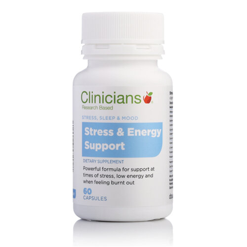 Clinicians Stress & Energy Support 60 Vegecapsules