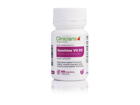 CLINICIANS SUNSHINE VITAMIN D3 TAB 60