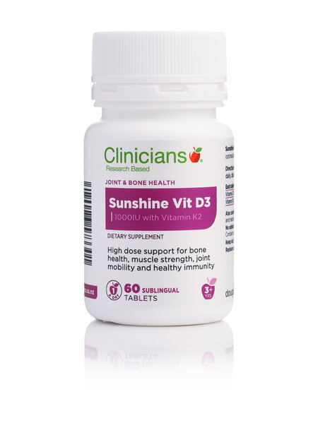 CLINICIANS SUNSHINE VITAMIN D3 TAB 60