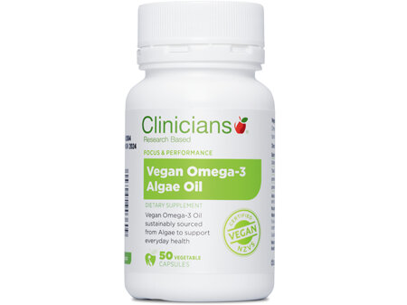 CLINICIANS VEGAN OMEGA-3 ALGAE OIL