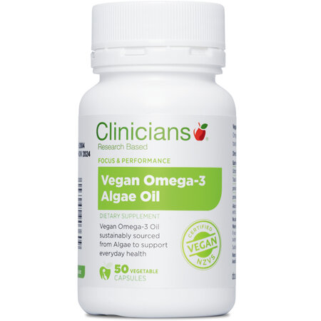 CLINICIANS VEGAN OMEGA-3 ALGAE OIL