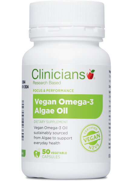 CLINICIANS VEGAN OMEGA-3 ALGAE OIL