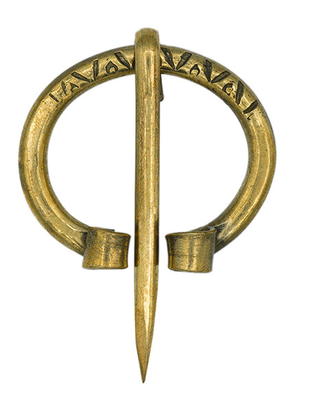 Cloak Pin 1 - Brass Horseshoe Shape (3.5 cm)