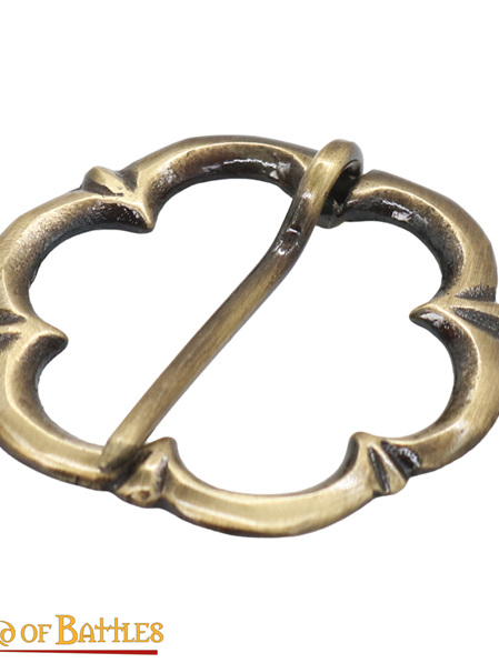 Cloak Pin 14 - Medieval  Brass Rosette Clothing Fastener or Brooch