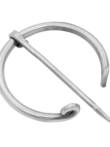 Cloak Pin 17 - Penannular Fibula Stainless Steel Cloak Pin - 4.5 cm