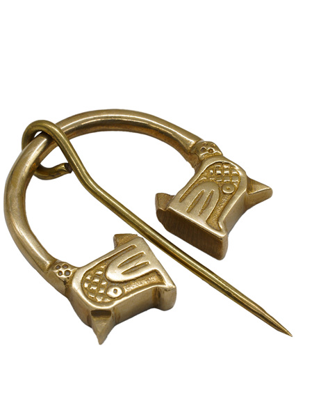 Cloak Pin 5  - Solid Brass Midgard Serpant  (5.5 cm)