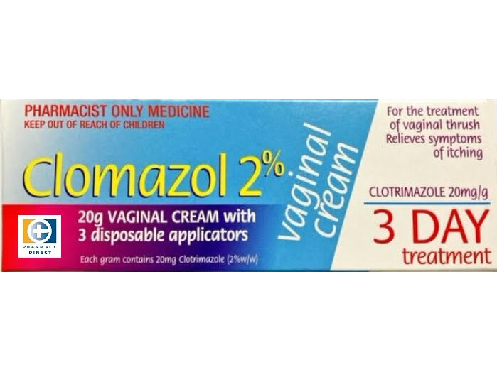 CLOMAZOL 2% Vaginal Cream 20g tube +3 applicators