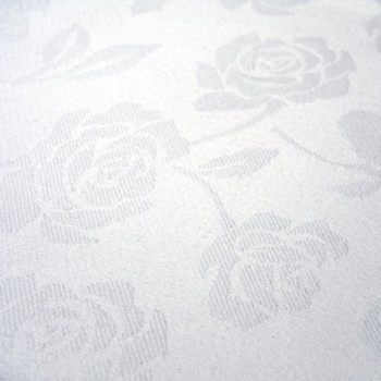 Cloth Damask Oval White 385cm x 240cm