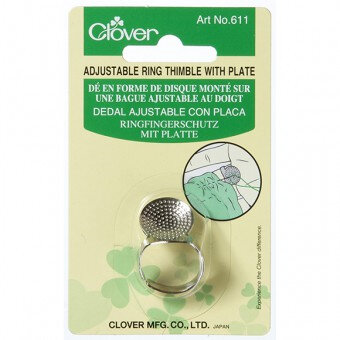 Clover Adjustable Ring Thimble with Plate