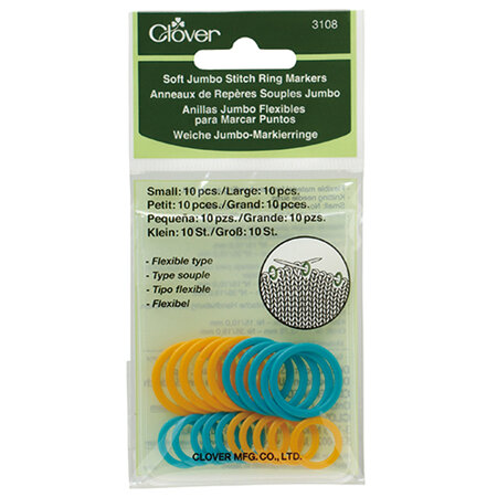 Clover Stitch Ring Markers - Jumbo Soft