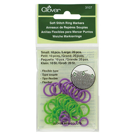 Clover Stitch Ring Markers - Soft