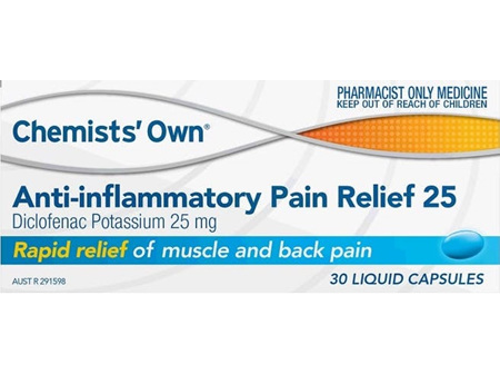 CO Anti-inflammatory Pain Relief Liquid Caps 25mg 30s
