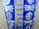 Cobalt blue overlay glass