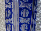 Cobalt blue overlay glass