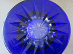 Cobalt blue overlay glass