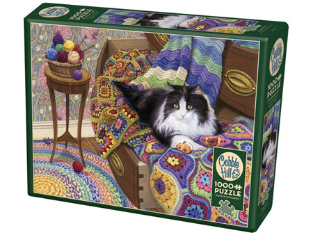 Cobble Hill 1000 Piece Jigsaw Puzzle: Comfy Cat