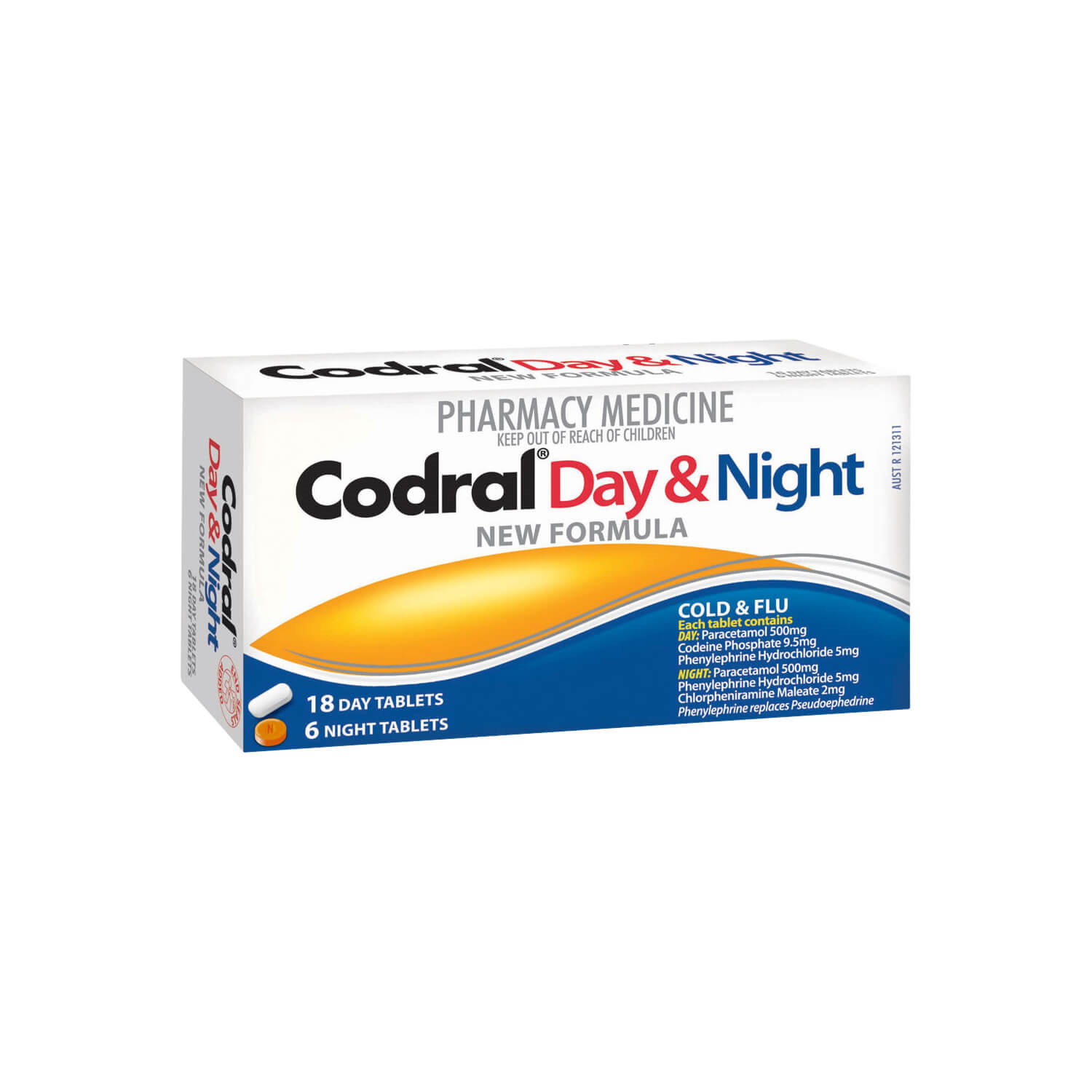 Codral Day and Night New Formula Cold and Flu Tablets 24 - Unichem Golf