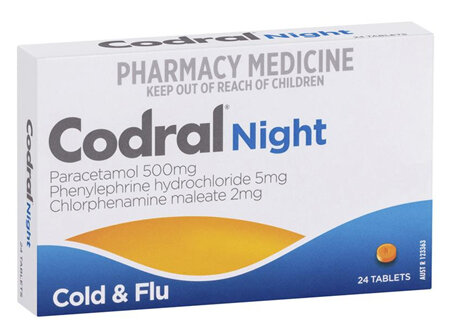 Codral Night Time 24 Tablets
