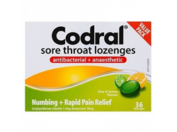 CODRAL Sore Throat Loz Lime/Lem 36