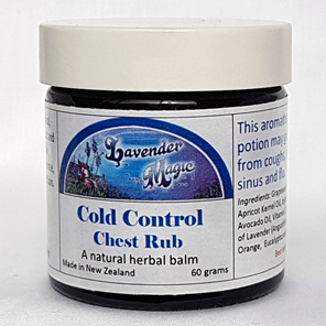 Cold control chest rub a natural herbal balm from Lavender Magic